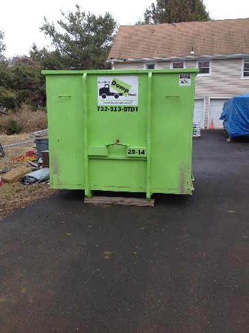 A BTDT 20 yard dumpster in Freehold NJ